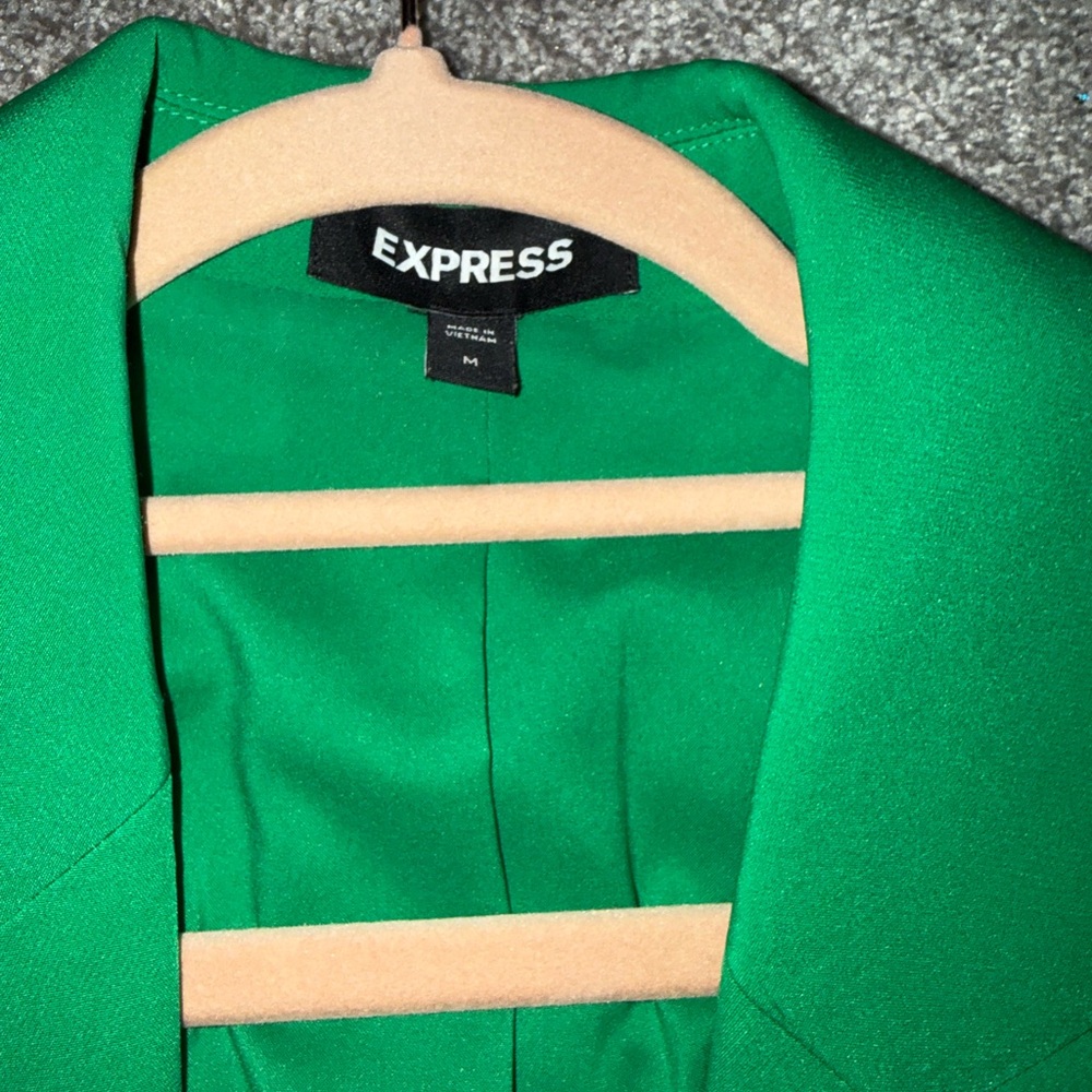 Express Green Boyfriend Blazer